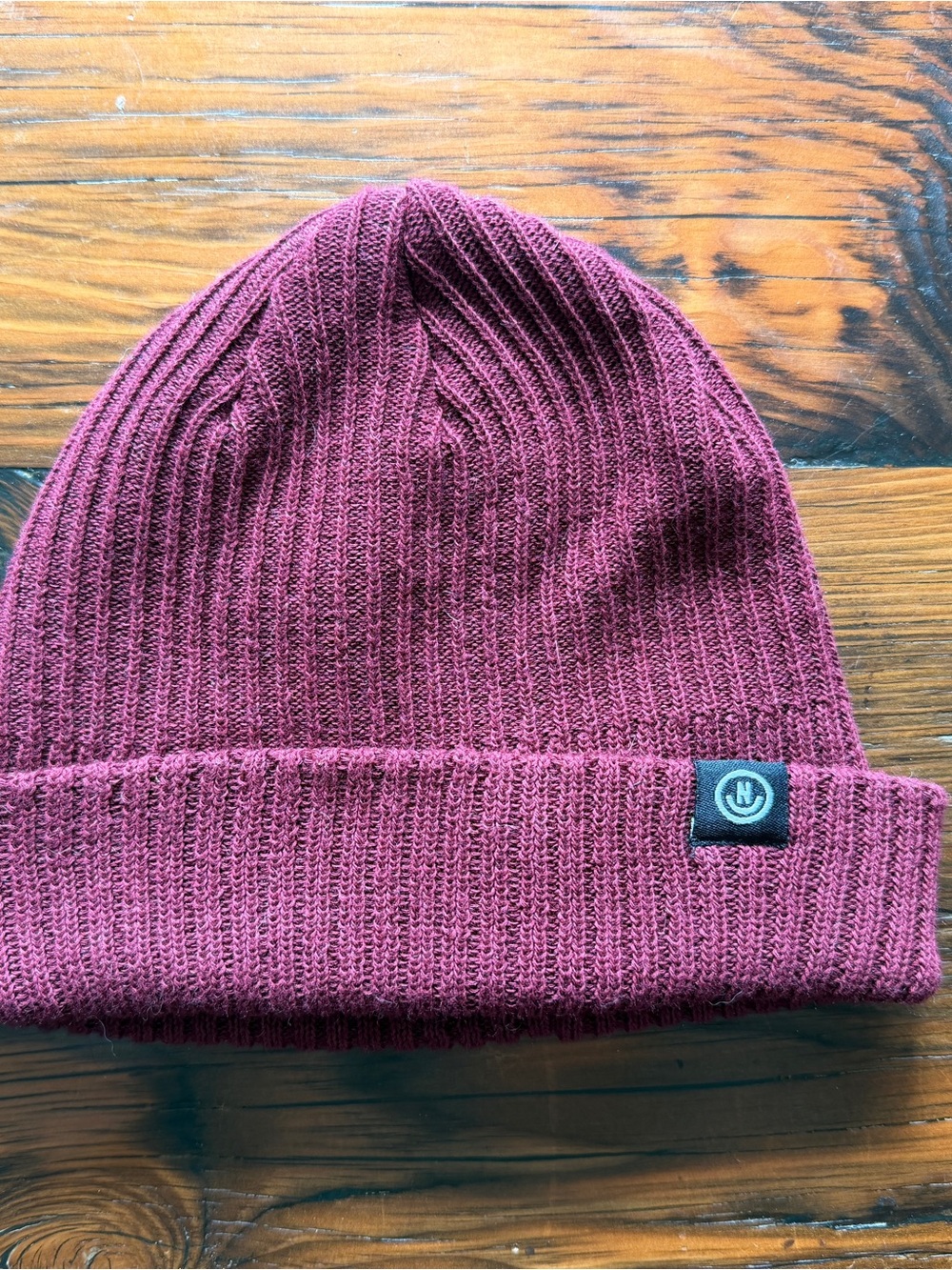 Neff Maroon Ribbed Cuffed Beanie